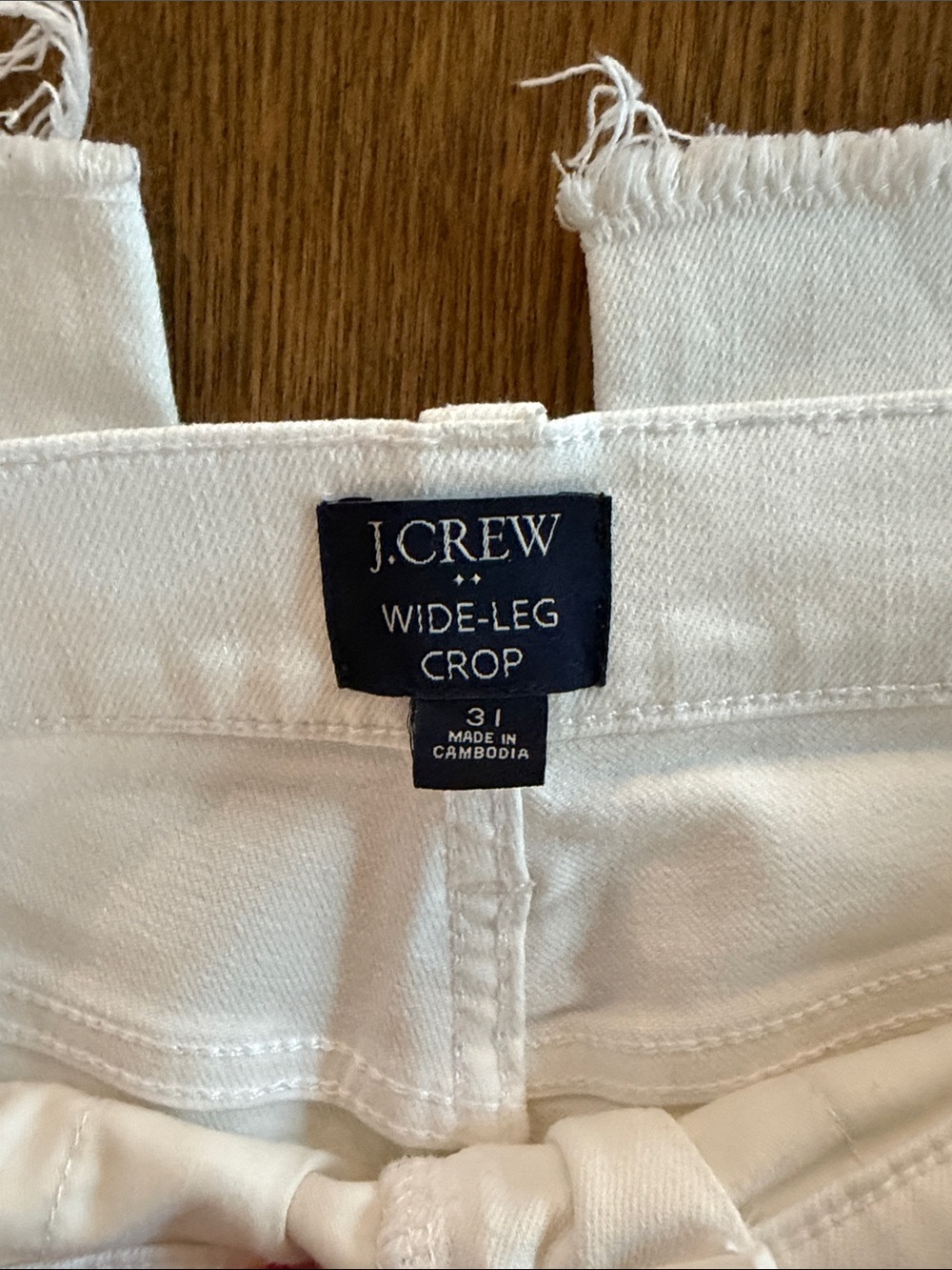 J. Crew White Wide-Leg Crop Jeans size 31 - Picture 3 of 4